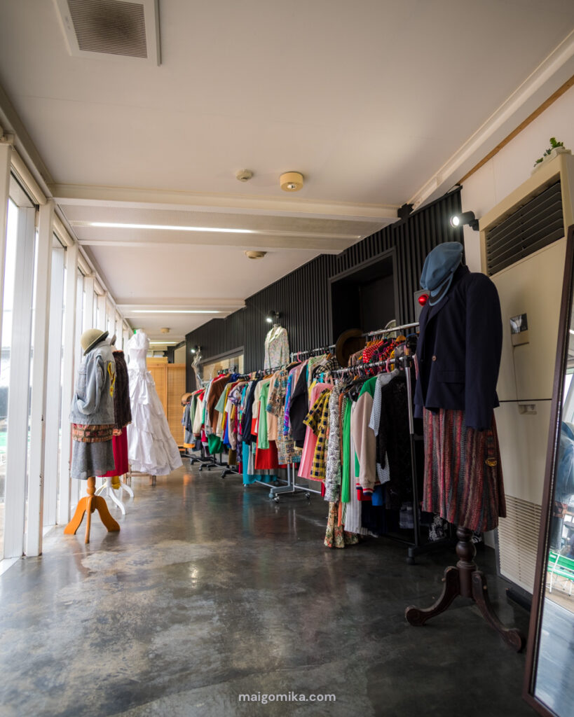 Showa era fashion store where people can try on retro fashion, in Showa no Machi, Oita prefecture.