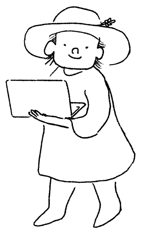 line illustration of maigomika in japan