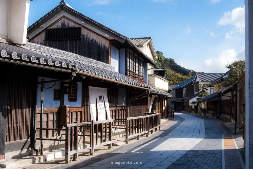takehara historic sake brewery district in rural Japan