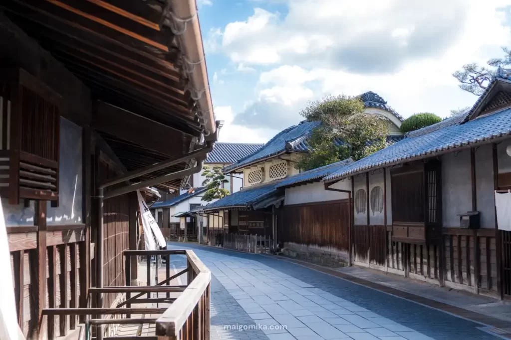 takehara historic sake brewery district in rural Japan