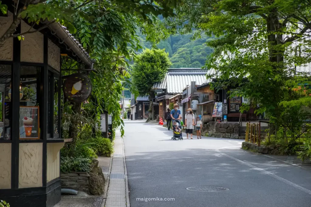 Yufuin shopping street in Japan